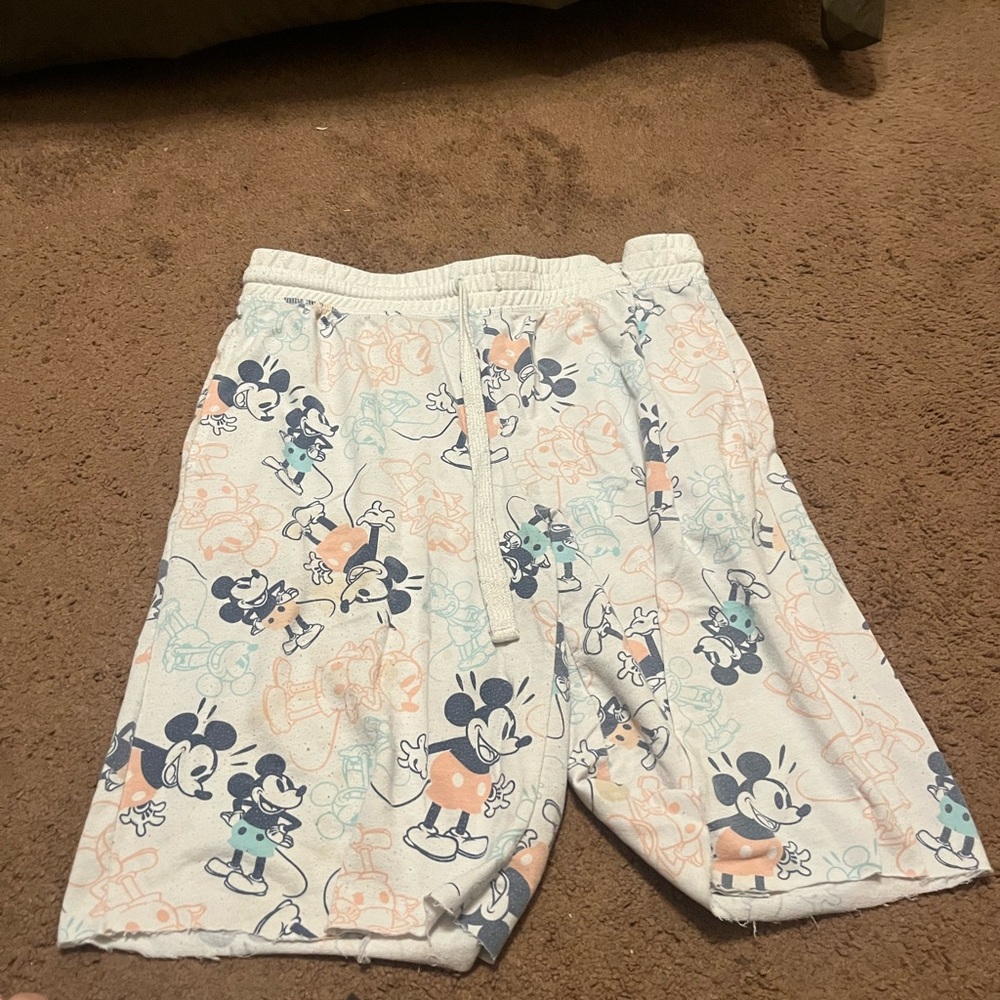 Disney Mickey Mouse Kids Shorts - White and Orange